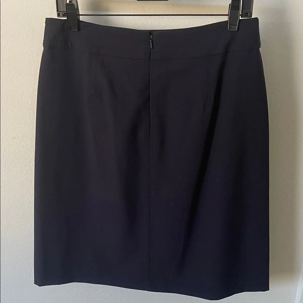 Tory Burch Navy Blue Skirt with Gold Buttons - Picture 4 of 4